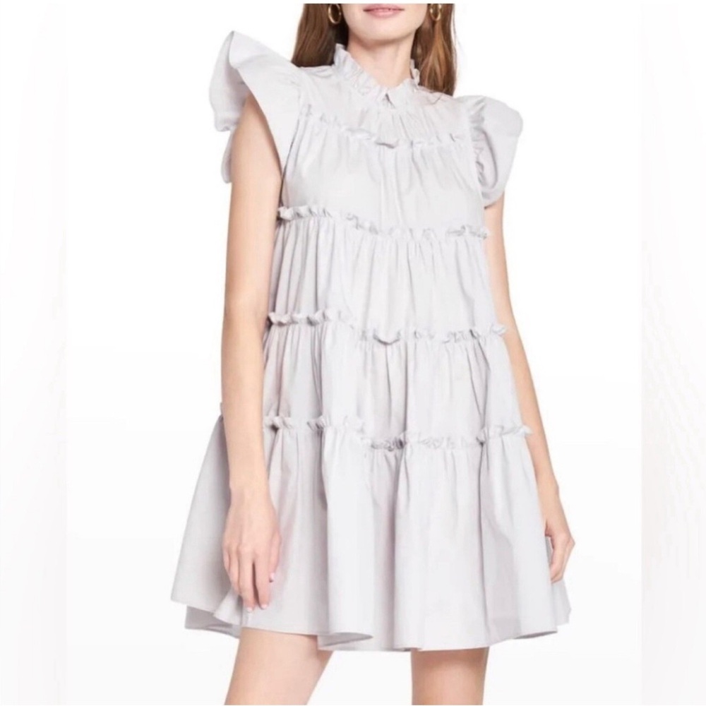 En Saison woman’s Elegant Gray Ruffle Dress